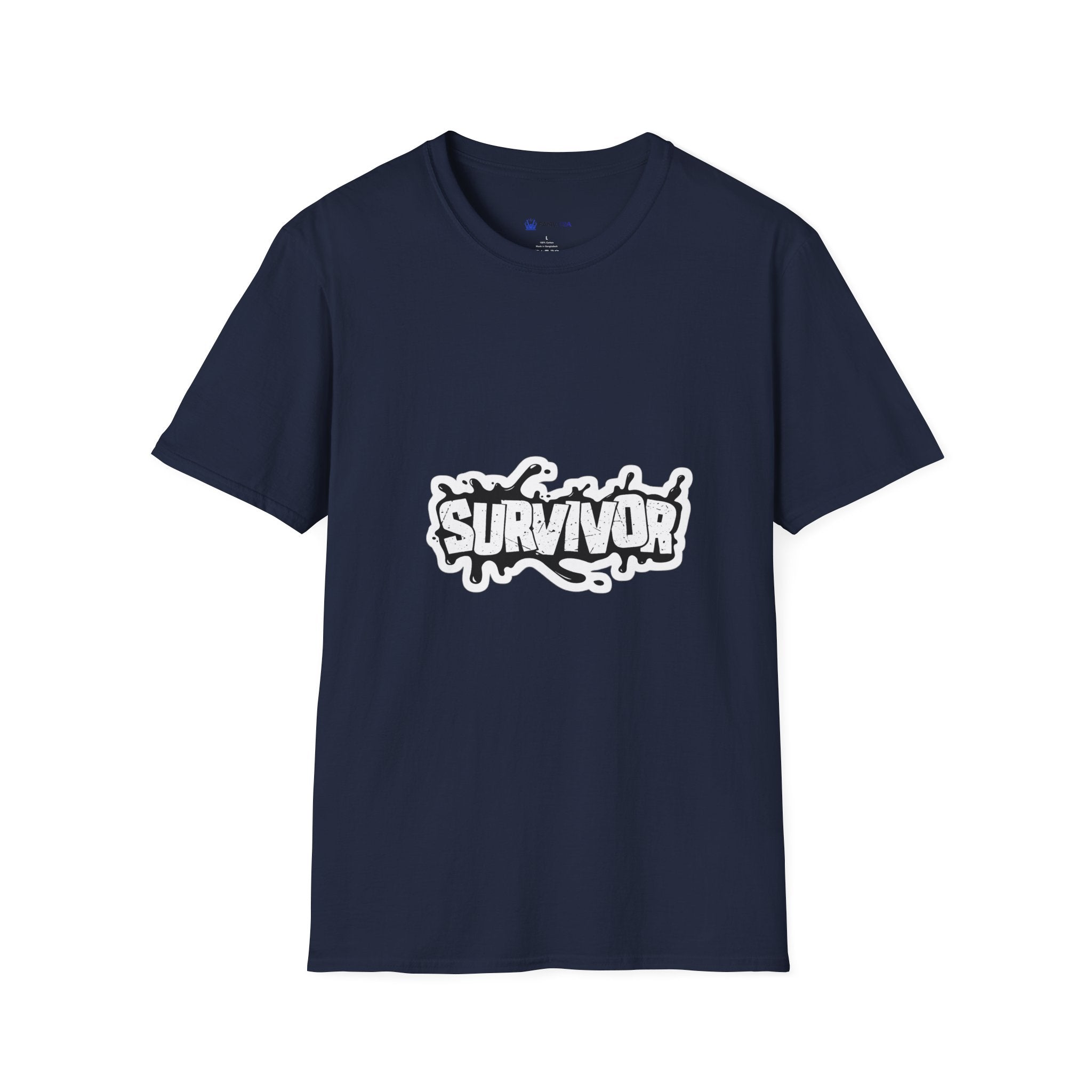 Survivor Graphic T-Shirt — Bold Grunge Logo Tee for Cancer, Trauma & Recovery Awareness
