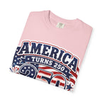 America Turns 250 T-Shirt – "Freedom Looks Good For Its Age" Patriotic 4th of July Tee