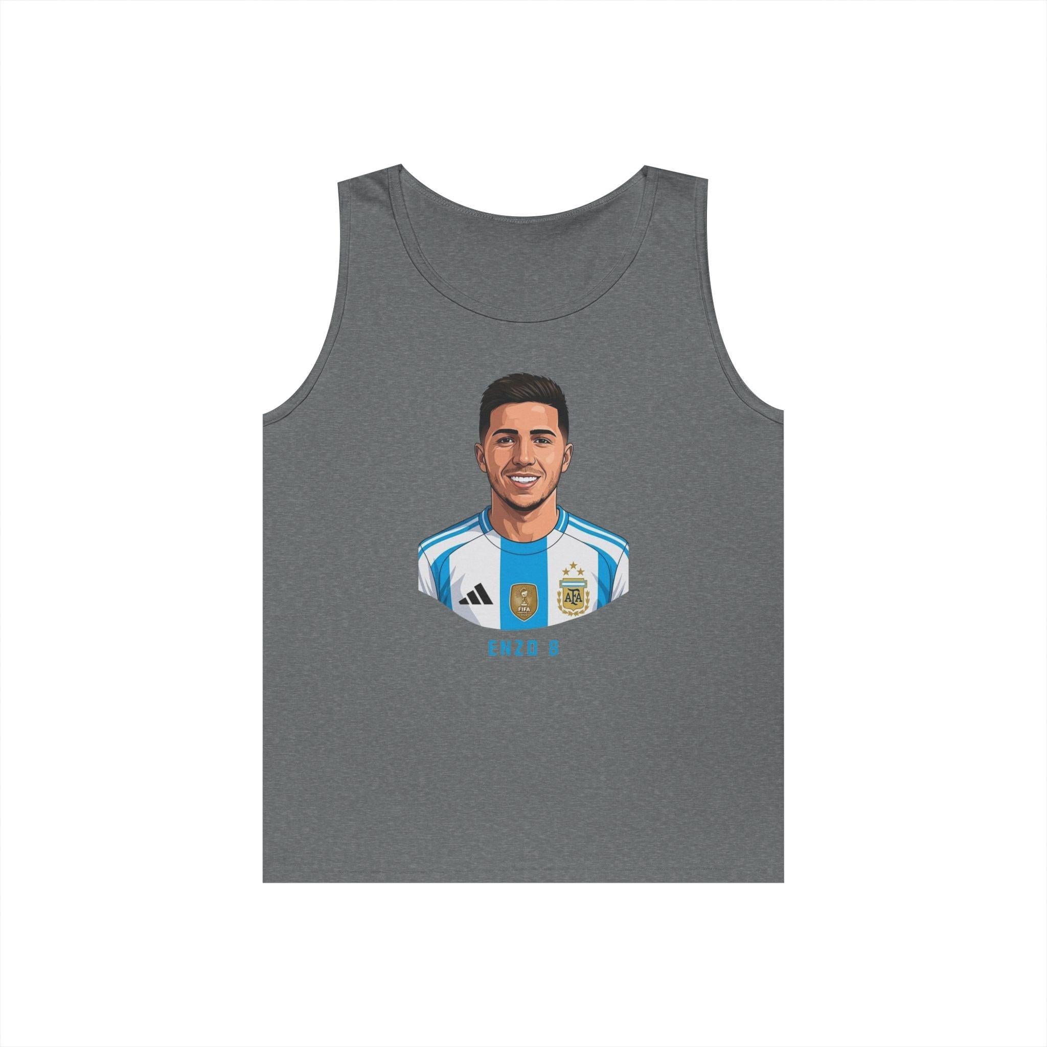"I am Here to Stay" Argentina Soccer Star Tank Top — Jersey Portrait World Cup 2026.