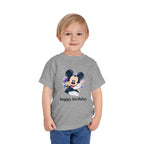 Toddler Tee — Cute Mickey "happy birthday" Birthday Shirt for Kids