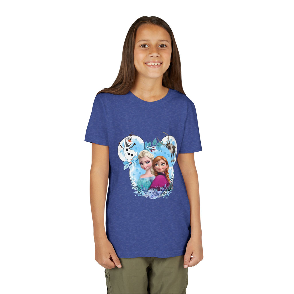 Girls' Frozen Princesses Youth Tee – Elsa & Anna Winter Friends Shirt