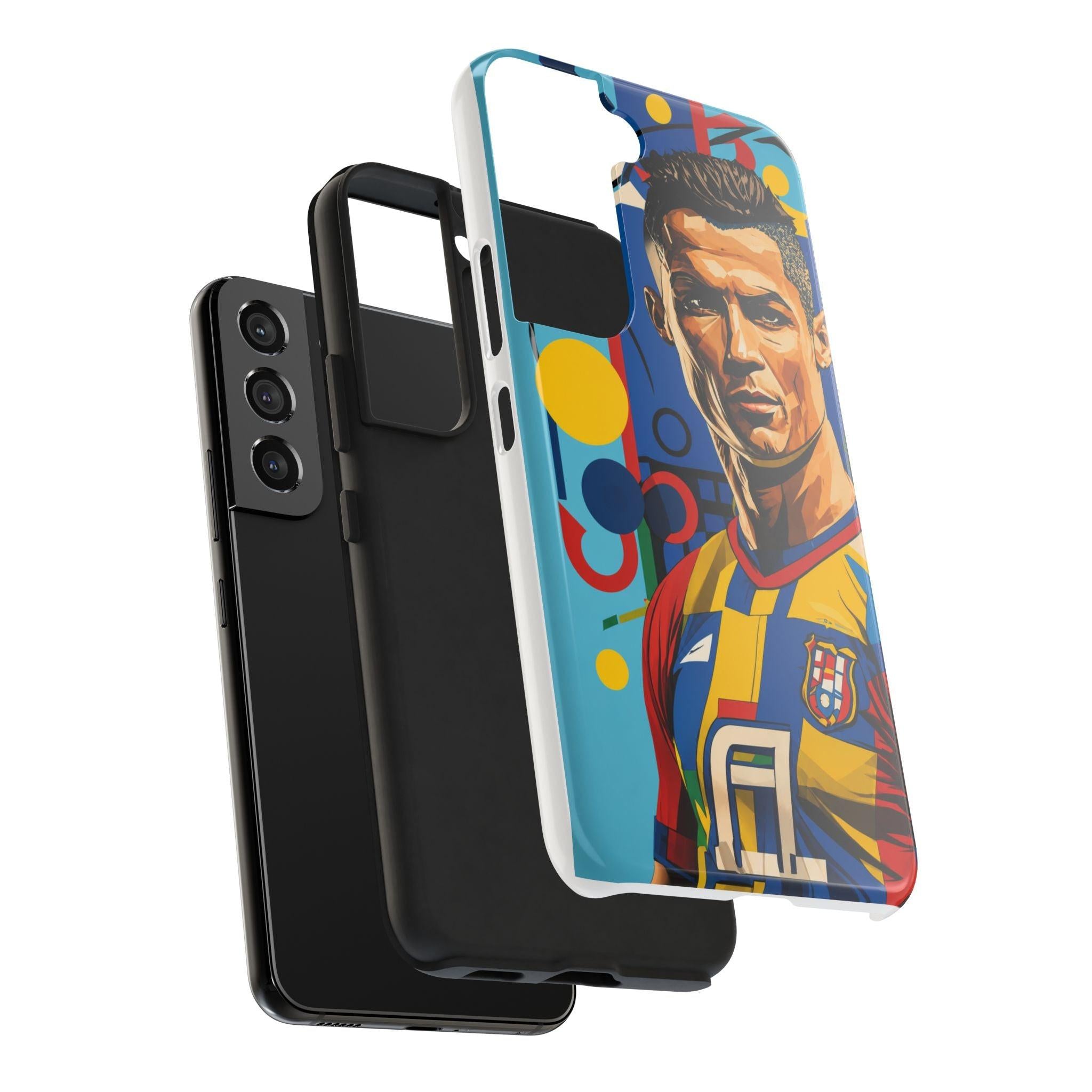 Portugal  legend Pop Art Tough Phone Case — Colorful Soccer Legend Protective Cover