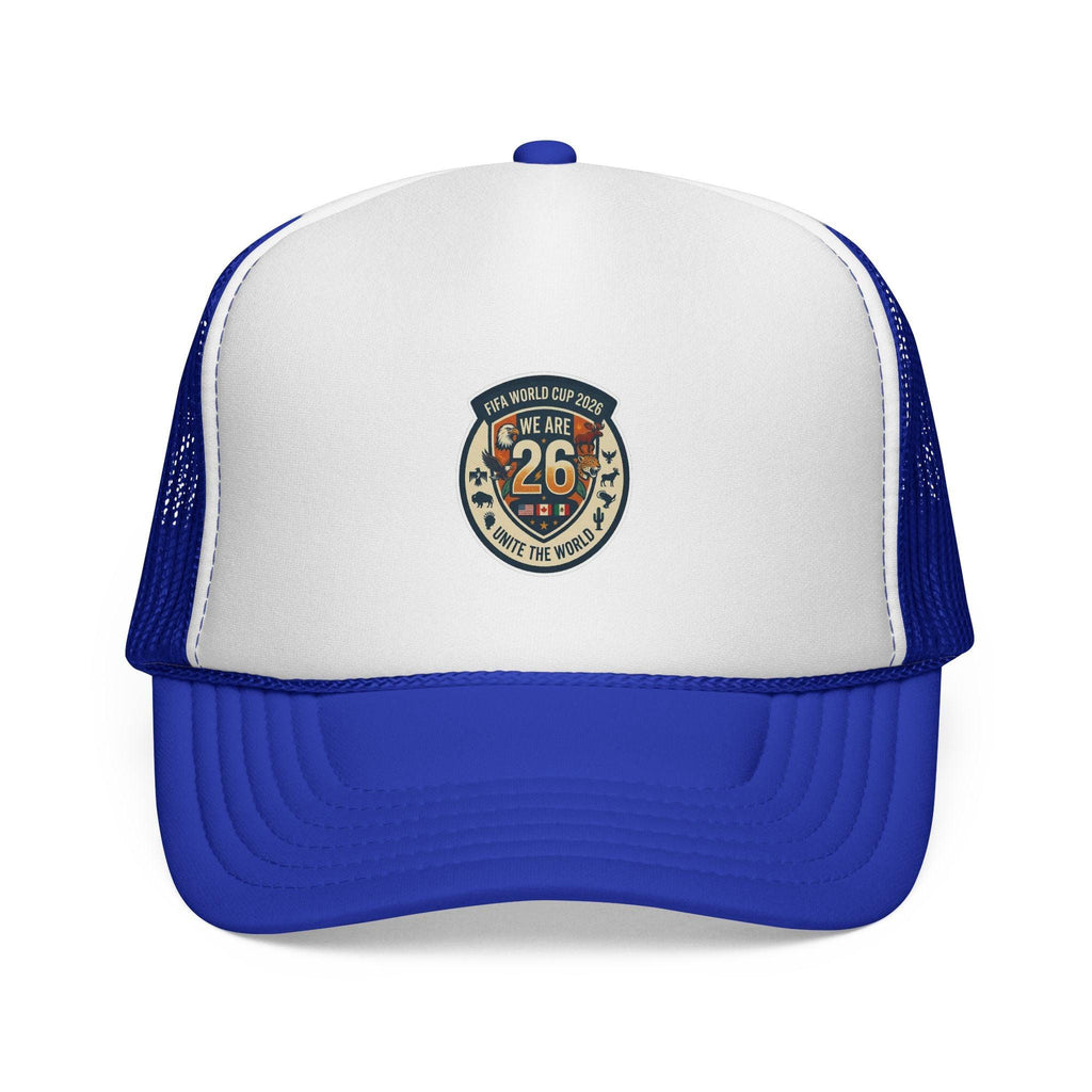Vintage 'We Are 26' Badge Trucker Cap - World Cup 2026 Fan version.