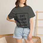 Unisex CR7 Fans Siuuu T-Shirt — Eat Sleep Siuuu Repeat Graphic Tee.