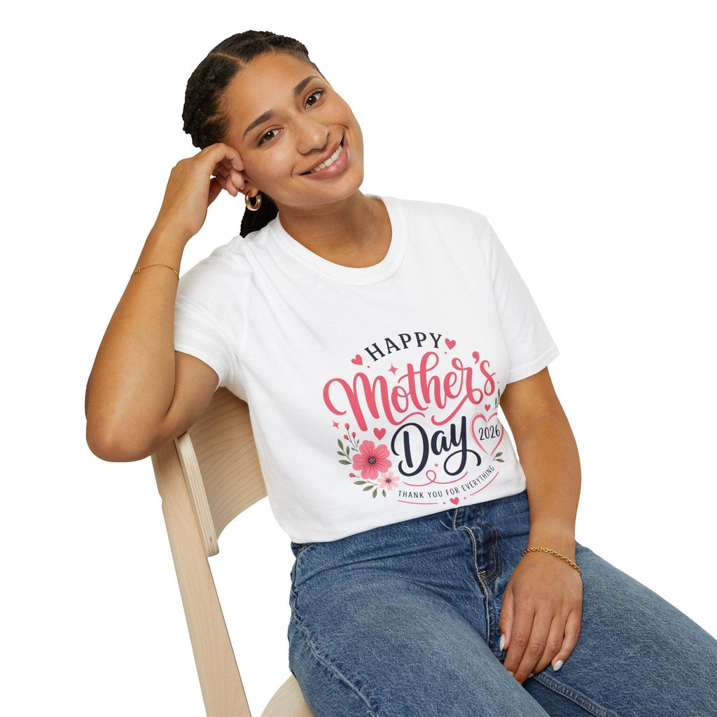 Mother's Day 2026 T-Shirt — "Happy Mother's Day 2026" Floral Tee.