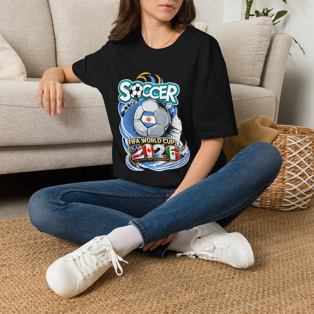 Soccer 2026  Graphic T-Shirt — Retro Ball Design soccer cup tee