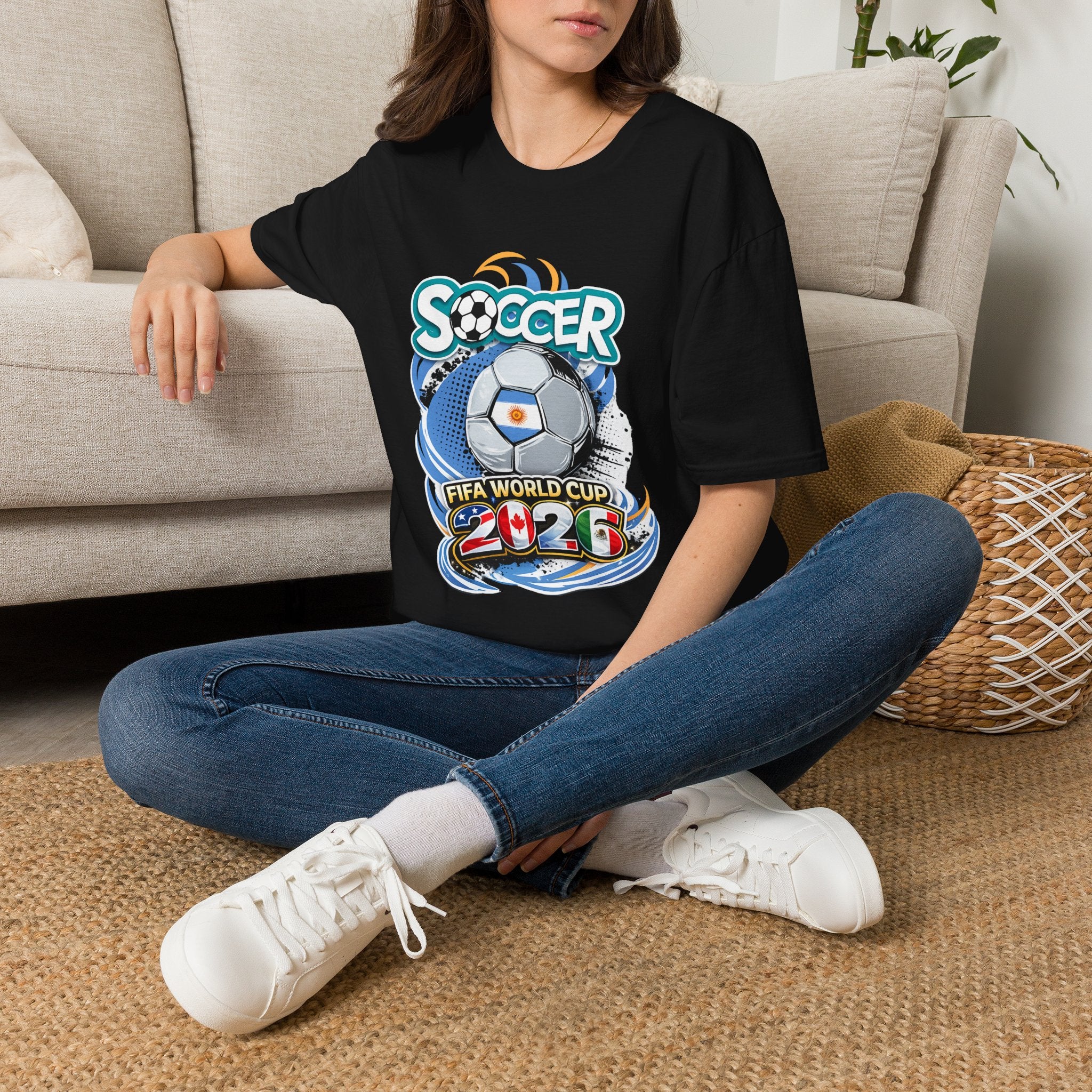 Soccer 2026  Graphic T-Shirt — Retro Ball Design soccer cup tee