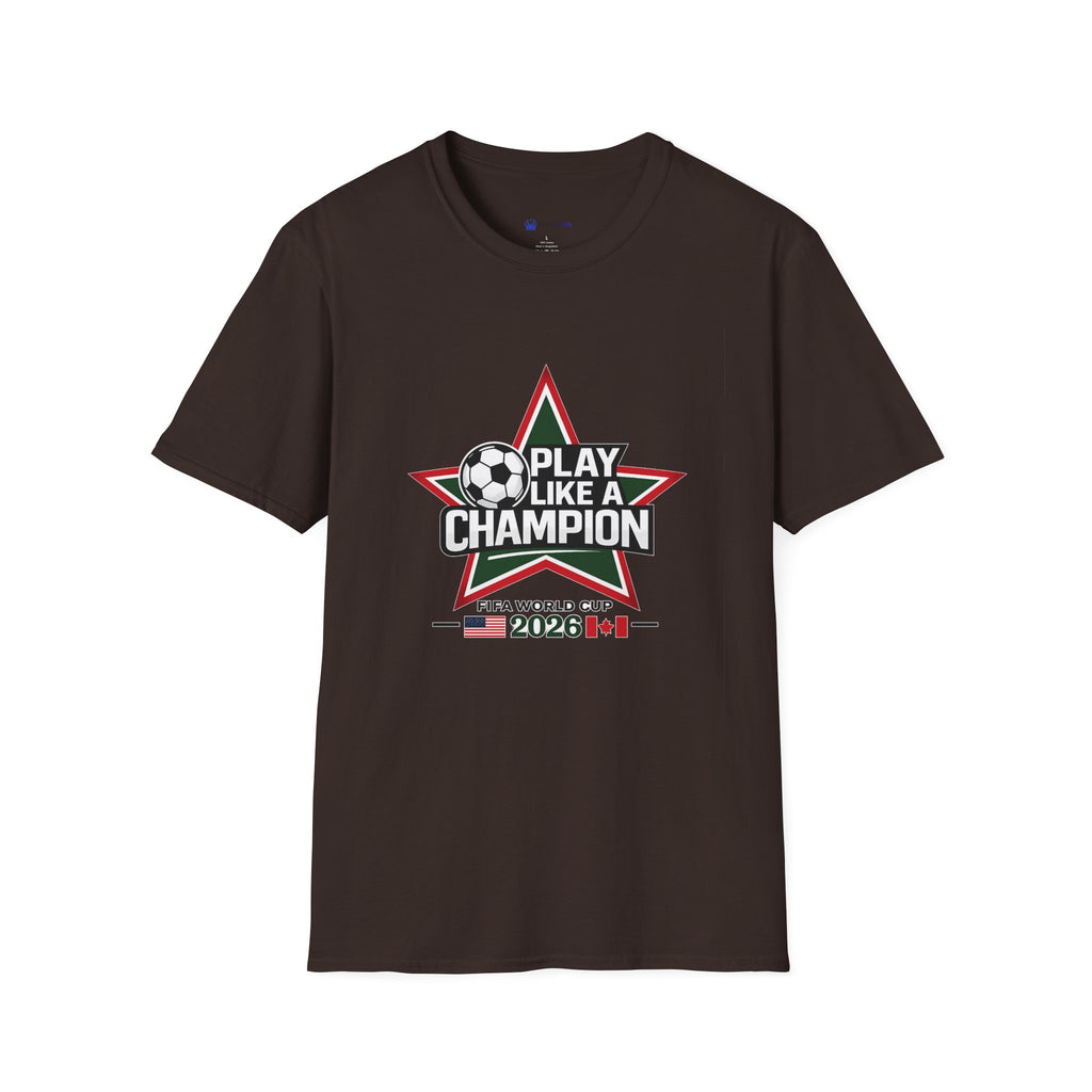 Play Like a Champion Soccer T-Shirt — Soccer 2026 Star Design