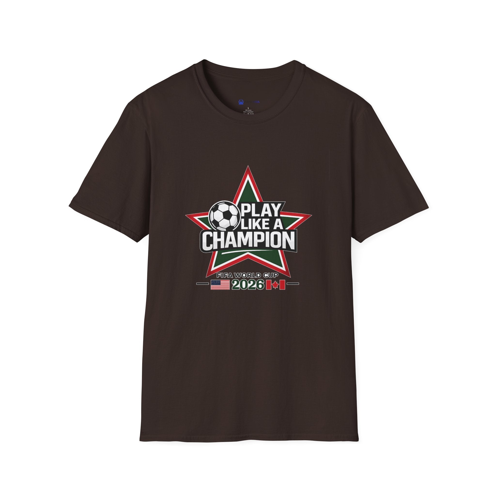 Play Like a Champion Soccer T-Shirt — Soccer 2026 Star Design