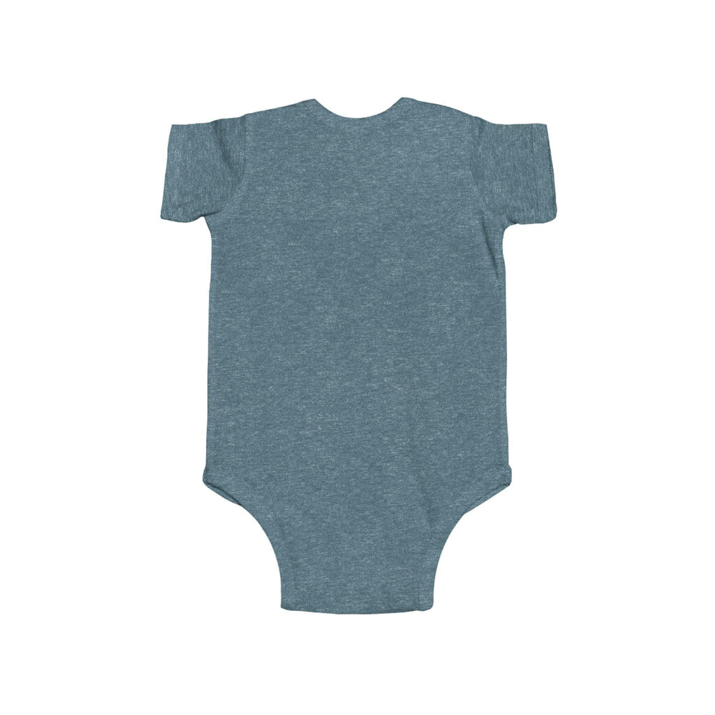Too Cute to Care Unicorn Baby Bodysuit — Infant Onesie with Playful Pink Graphic.