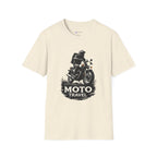 Moto Travel T‑Shirt — Vintage Motorcycle Rider Tee