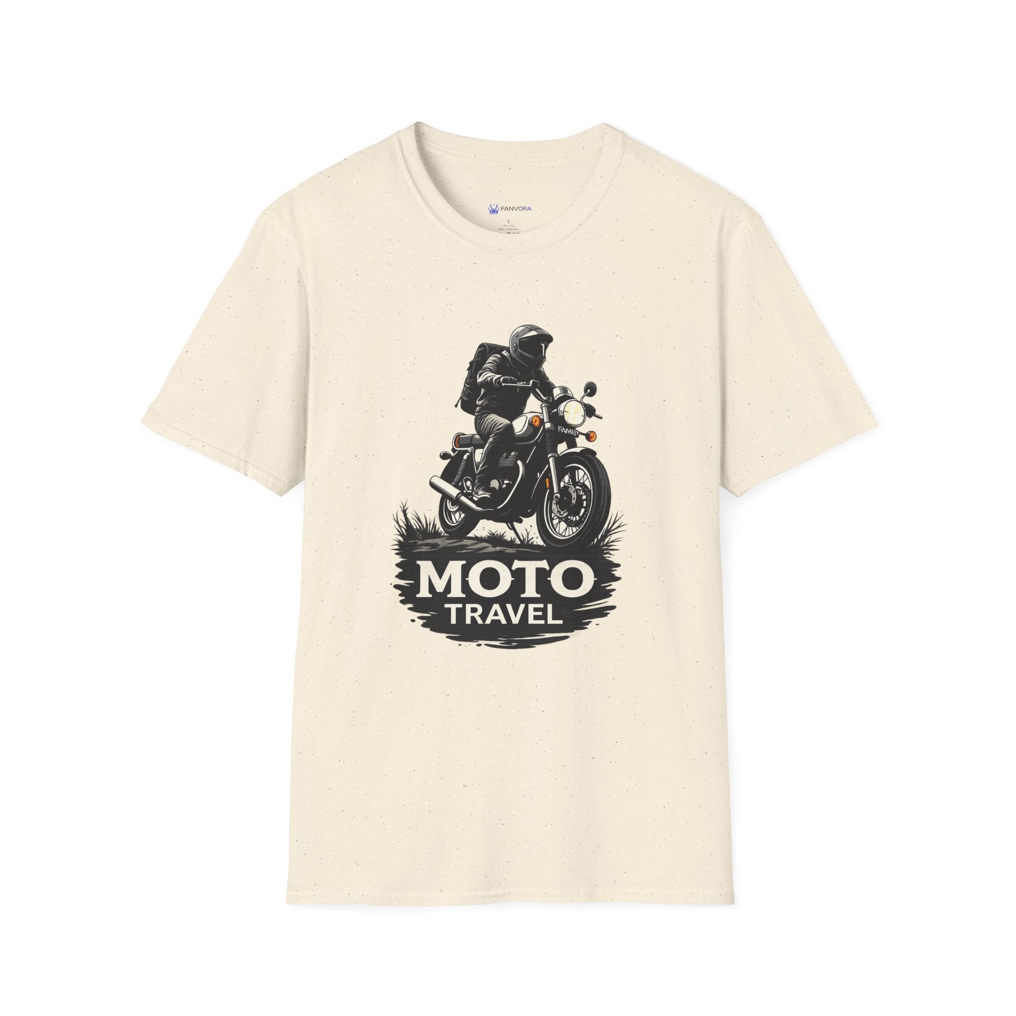 Moto Travel T‑Shirt — Vintage Motorcycle Rider Tee