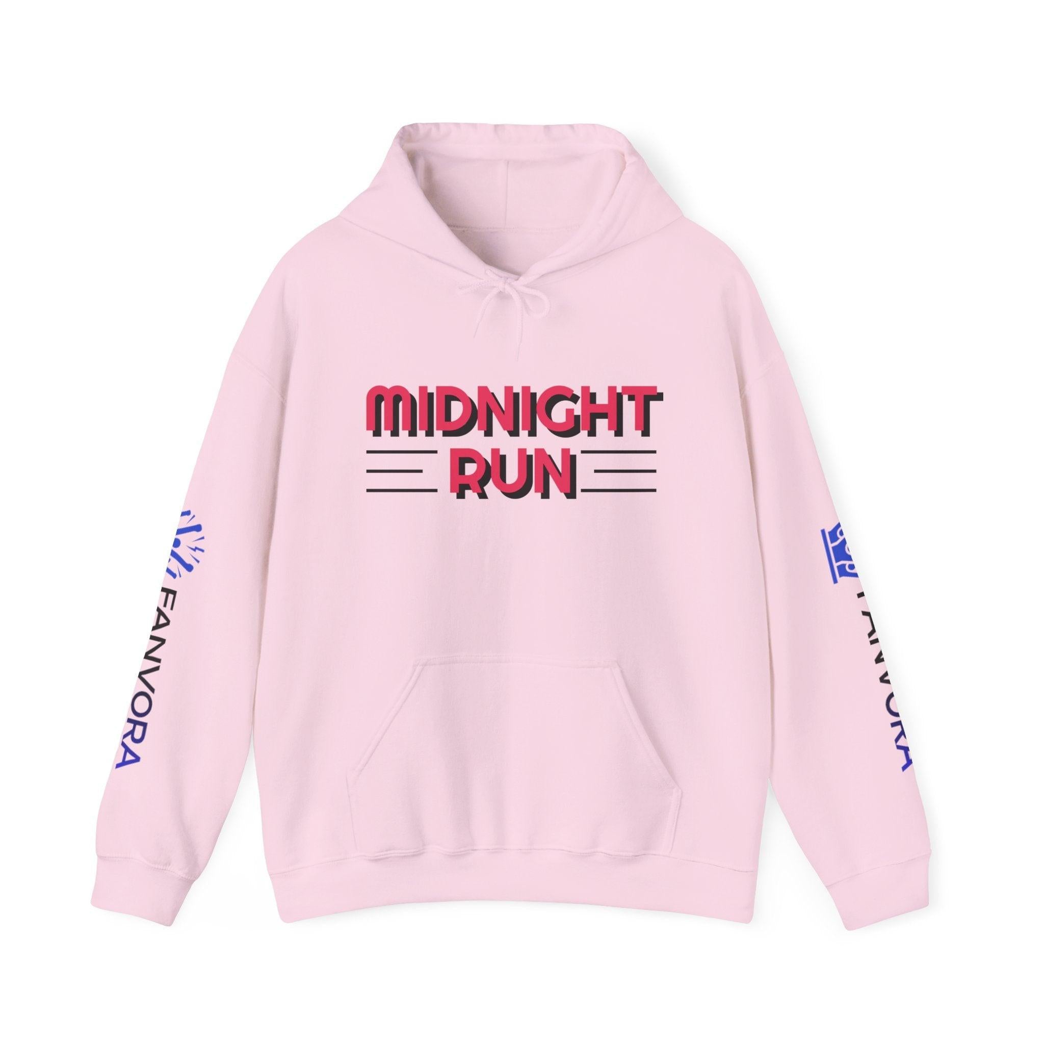 Unisex Midnight Run Hoodie — Retro Palm Beach Graphic Hooded Sweatshirt.