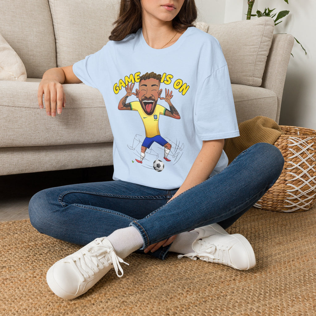 Soccer 'Game Is On' Graphic funny figure design  T‑Shirt