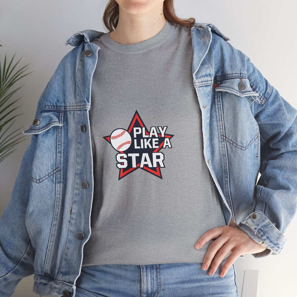Play Like a Star Baseball Tee — Kids & Youth Sports Shirt