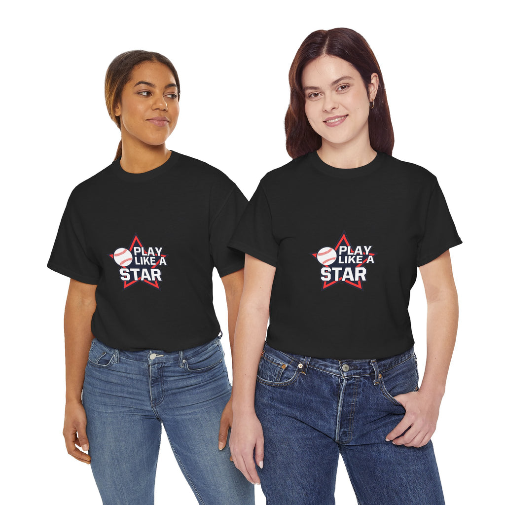 Play Like a Star Baseball Tee — Kids & Youth Sports Shirt