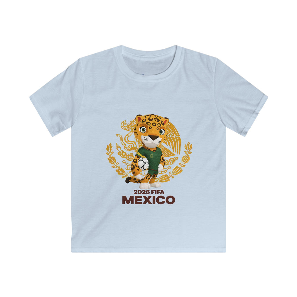 Kids Tee — 2026 FIFA Mexico Jaguar Mascot Soccer Shirt