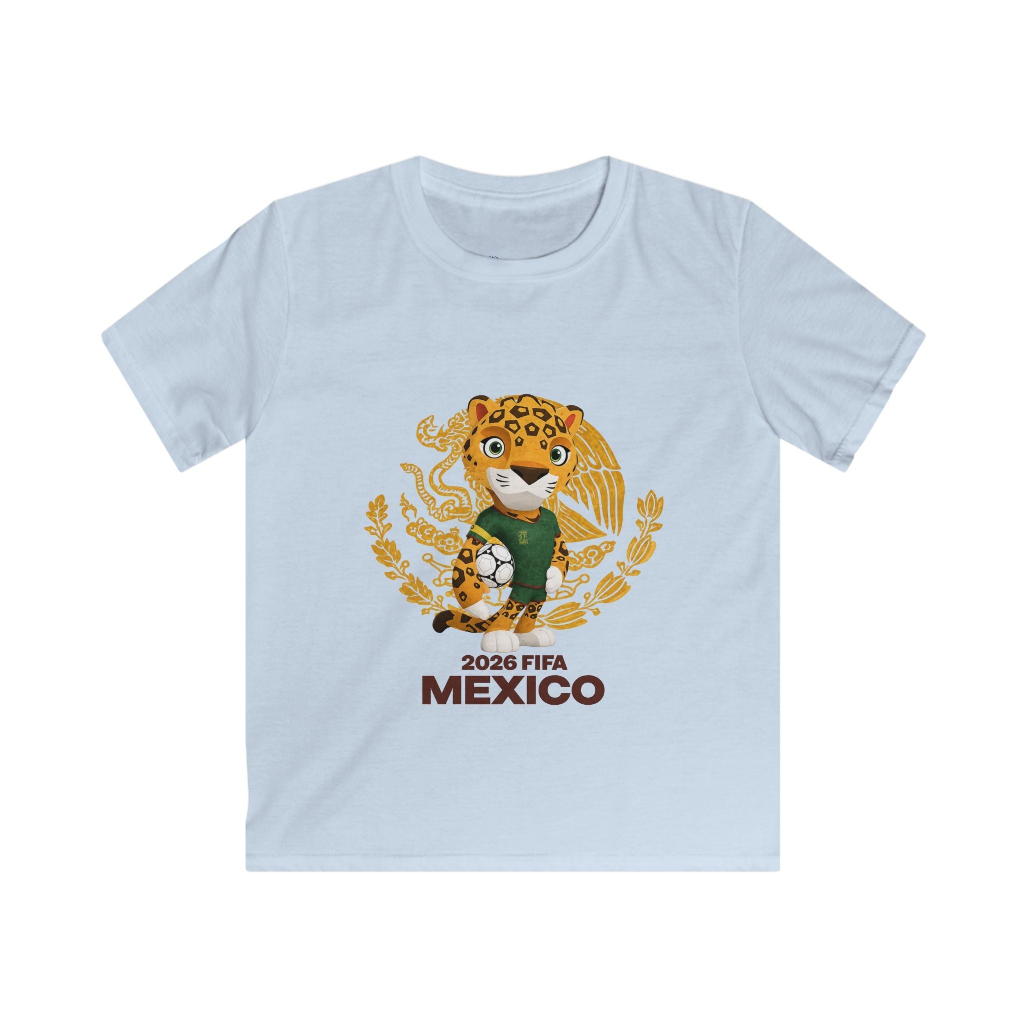 Kids Tee — 2026 FIFA Mexico Jaguar Mascot Soccer Shirt