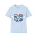 1776→2026 - 250 Years of USA Freedom T-Shirt — Zero Chill Patriotic Tee