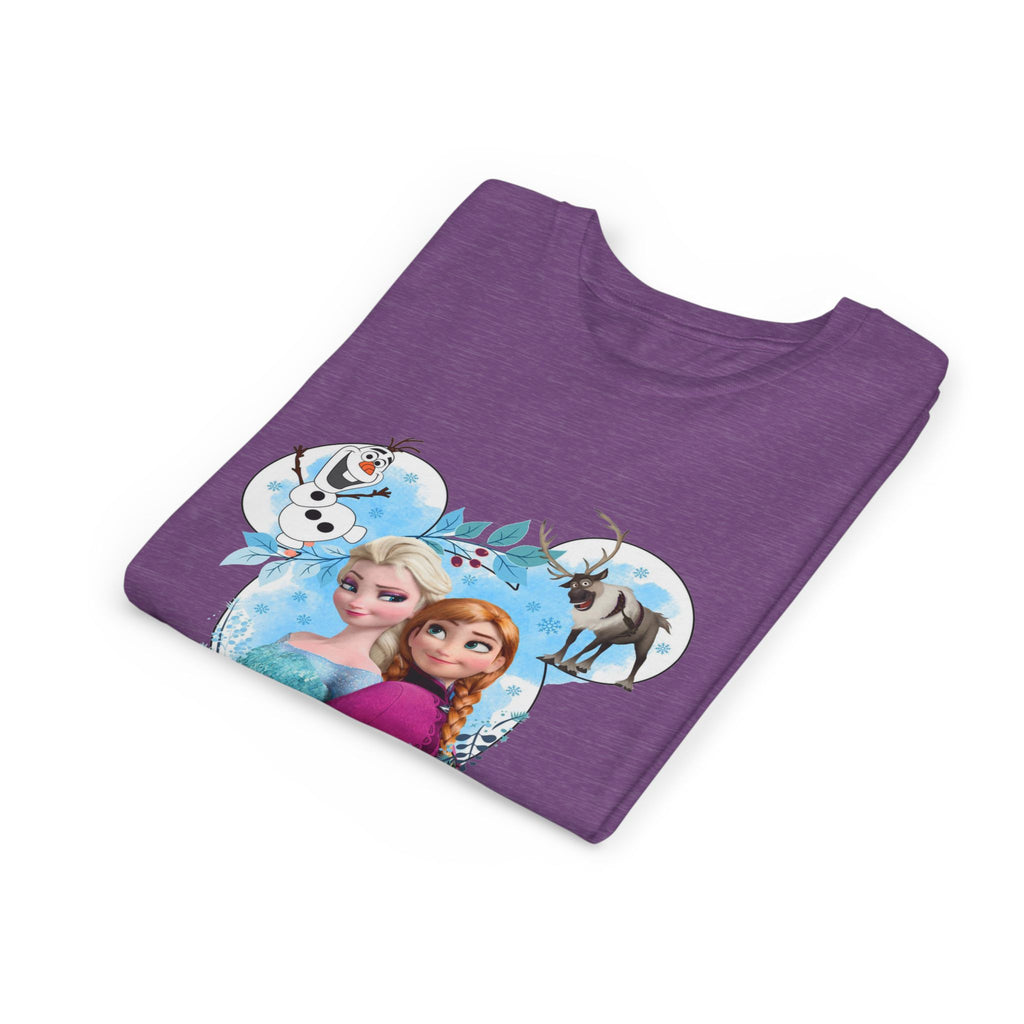Girls' Frozen Princesses Youth Tee – Elsa & Anna Winter Friends Shirt