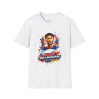 Portrait T-Shirt — Color Splash Football Player Graphic ("England legend")
