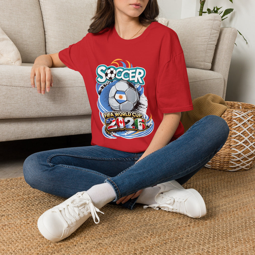 Soccer 2026  Graphic T-Shirt — Retro Ball Design soccer cup tee