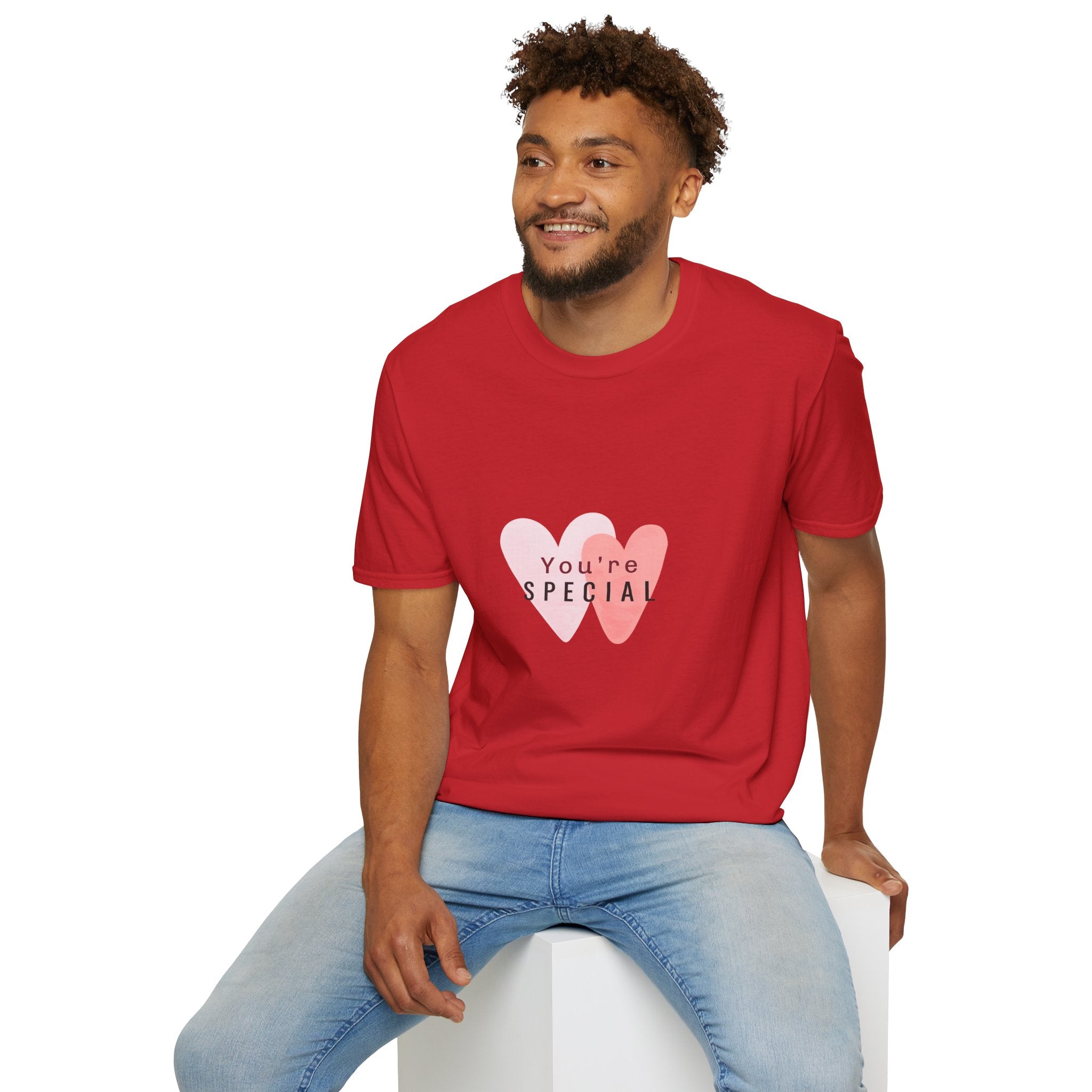 T-Shirt — "You're Special" Pink Heart Graphic Tee — Gift for Friends & Loved Ones