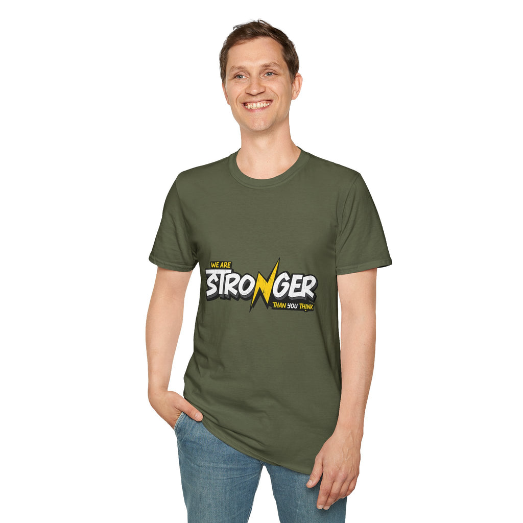We Are Stronger Lightning Tee — Inspirational Graphic T-Shirt