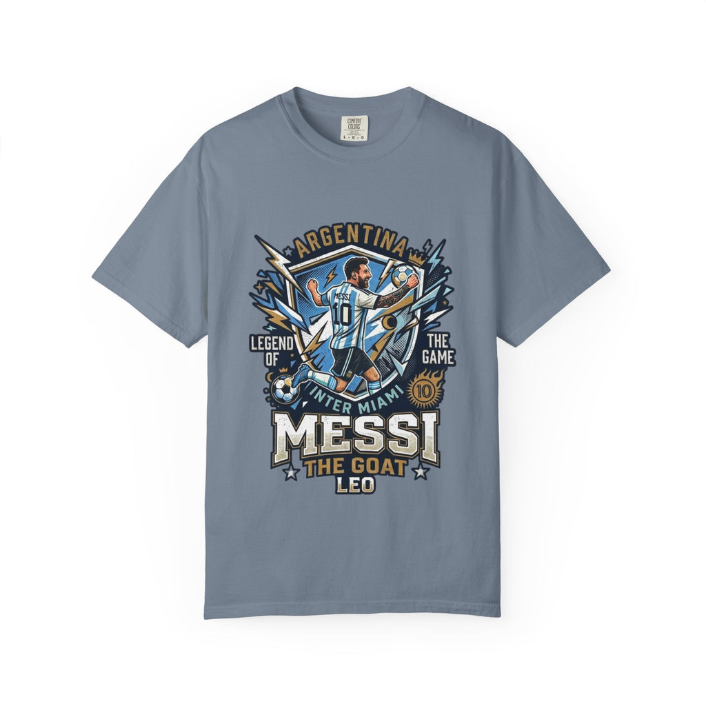 Messi "The GOAT" Soccer T-Shirt - Argentina Fan Version