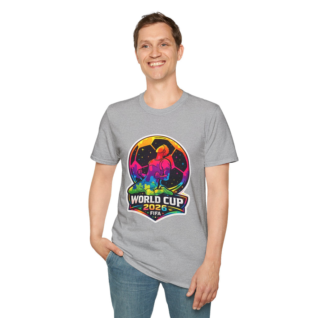 Soccer T‑Shirt — Colorful Retro Player Graphic