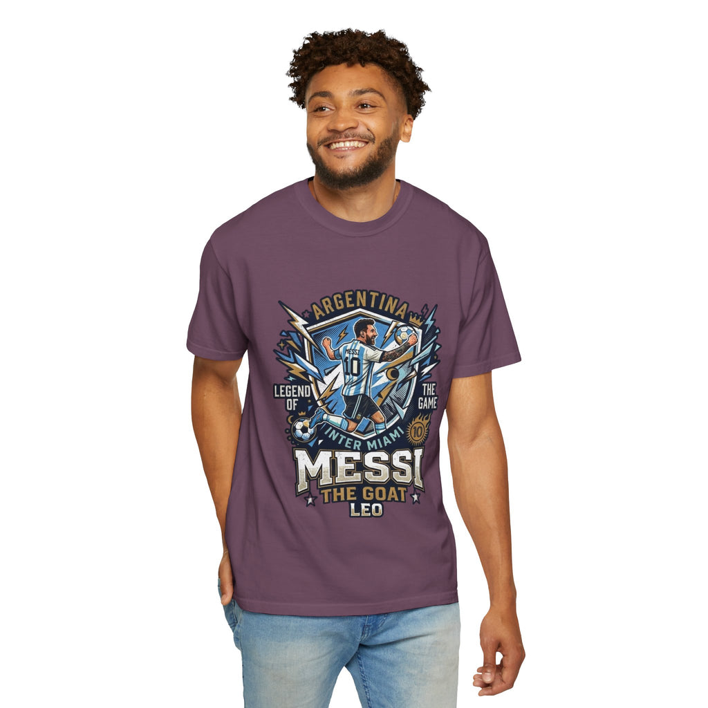 Messi "The GOAT" Soccer T-Shirt - Argentina Fan Version