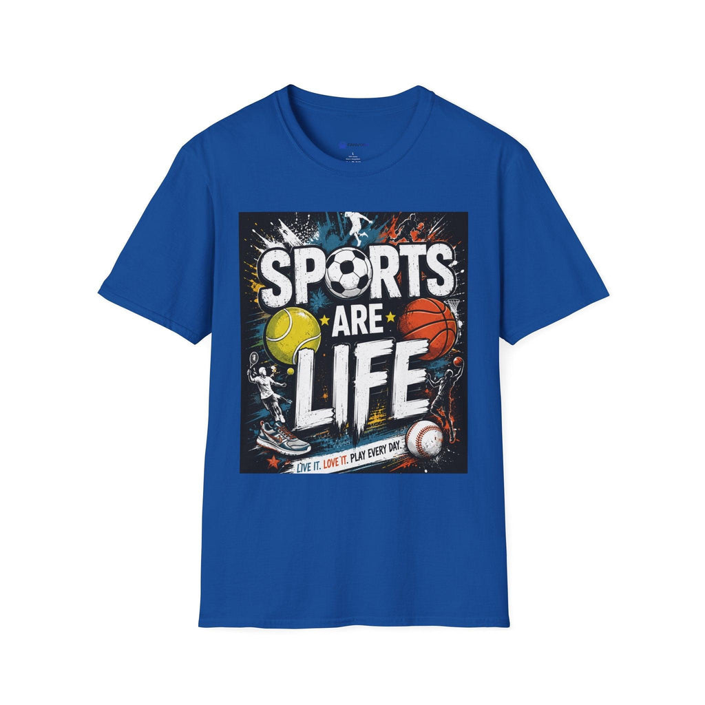 Sports Are Life T‑Shirt — Multi‑Sport Athletic Graphic Tee black sports.