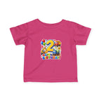 2nd Birthday Infant Tee — Colorful Trucks, Balloons & 'Happy Birthday' Design