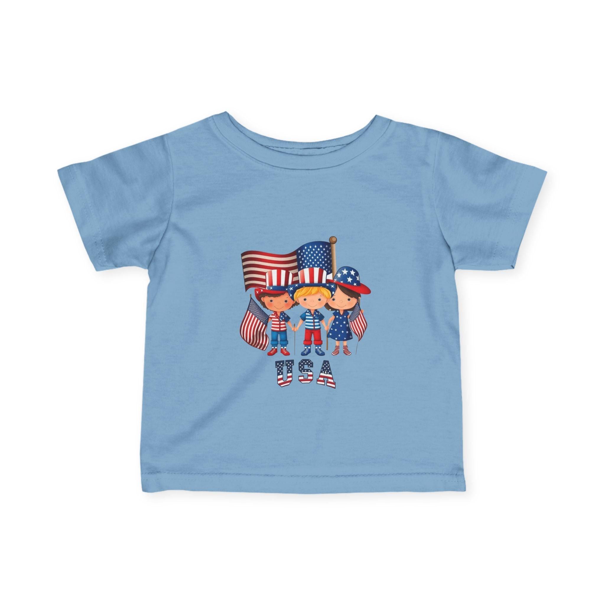 Infant 4th of July Tee — Cute USA Baby Patriotic Shirt.
