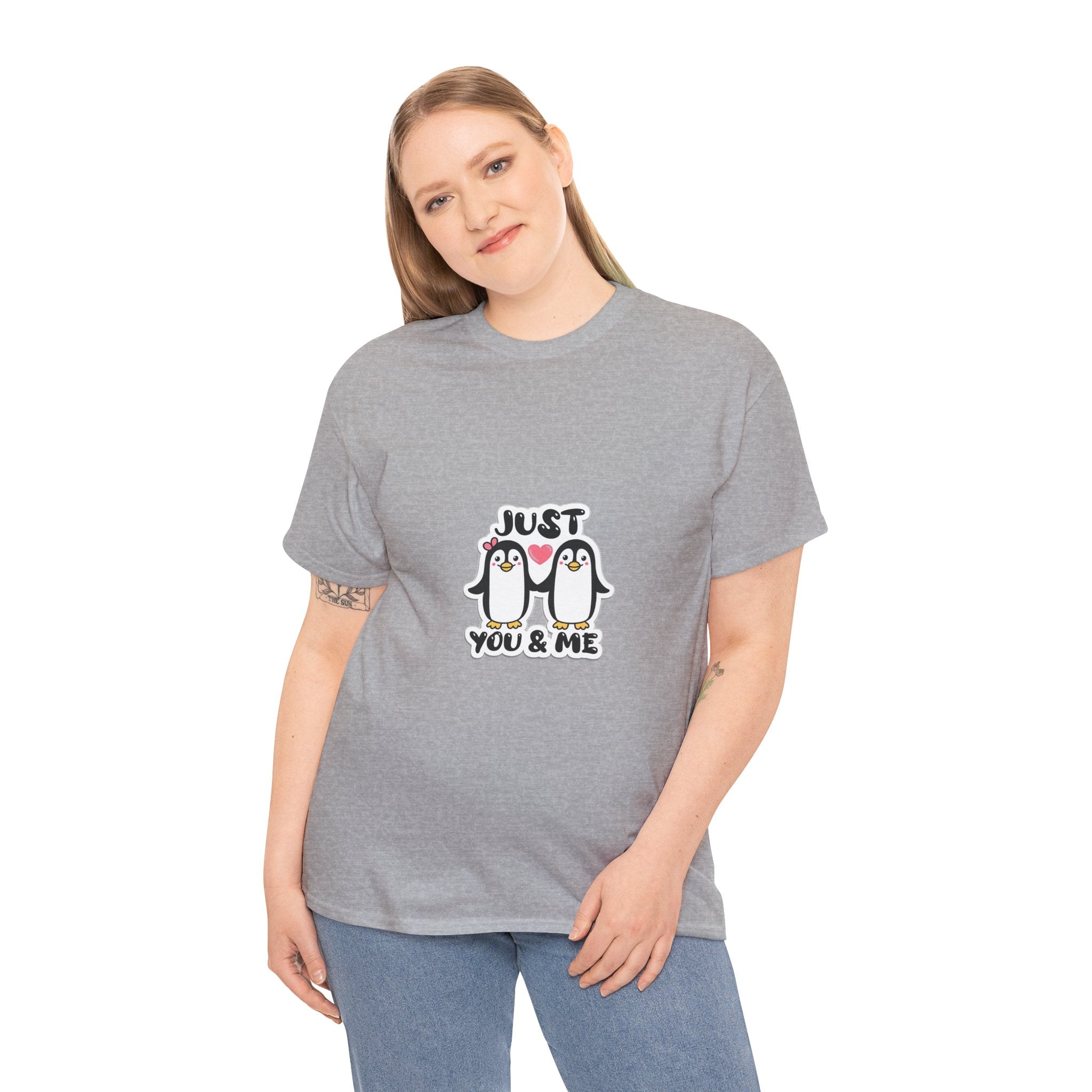 Just You & Me Penguin Tee — Cute Couples Graphic T-Shirt