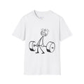Funny Stick Figure Weightlifting T‑Shirt — Gym Humor Tee