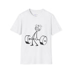 Funny Stick Figure Weightlifting T‑Shirt — Gym Humor Tee