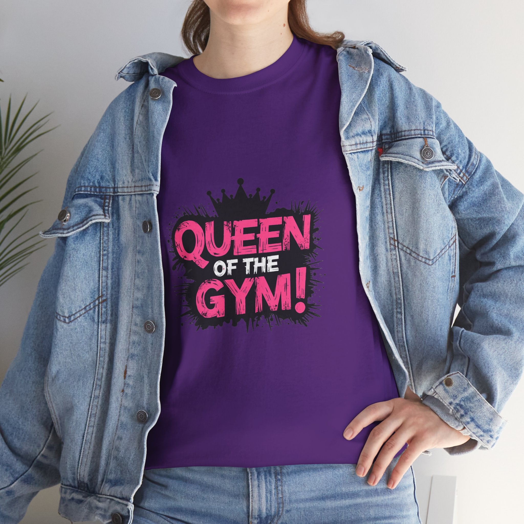 Queen of the Gym T-Shirt — Pink Crown Fitness Tee