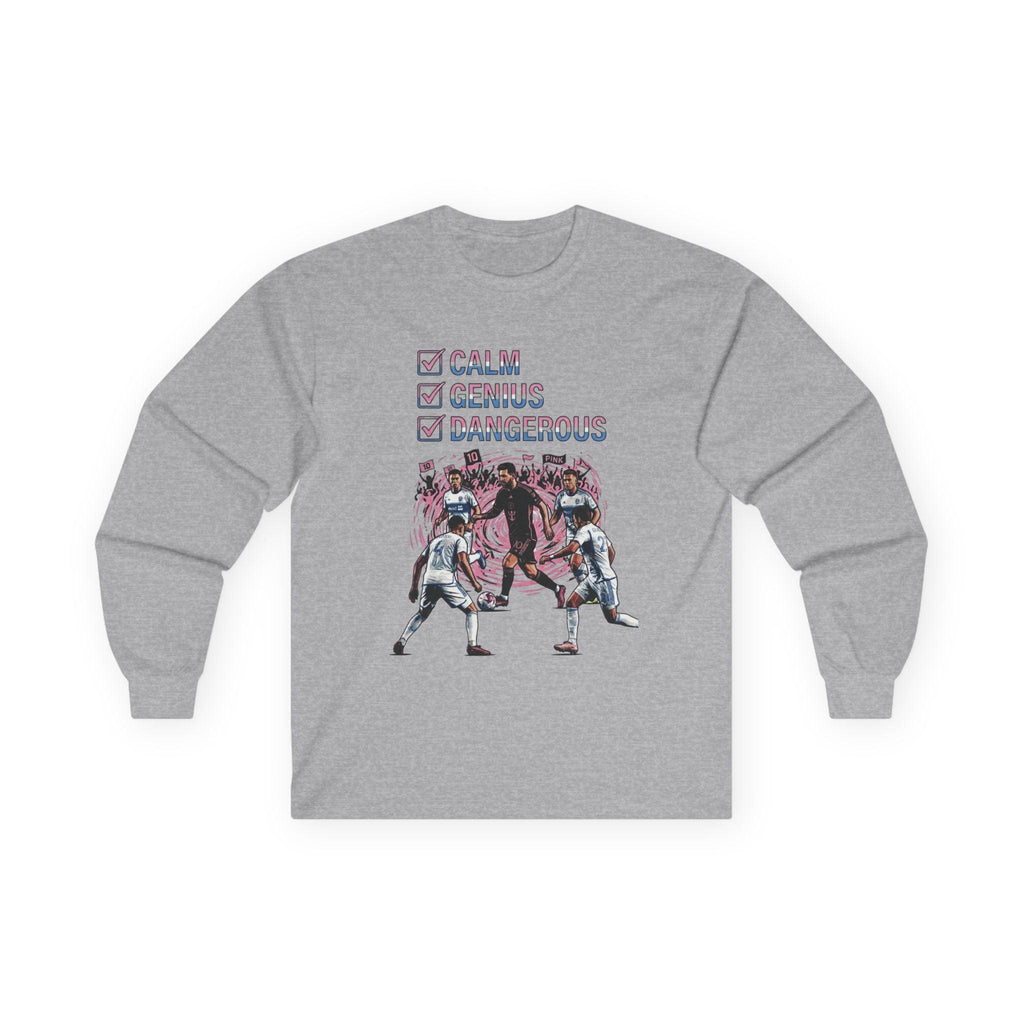 Long Sleeve Football Shirt – World Cup 2026 Fan Tee "Calm Dangerous Genius".
