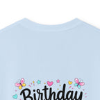 Kids Tee — ‘I Was 6 Now I’m 7’ Birthday Girl Cute Floral Design
