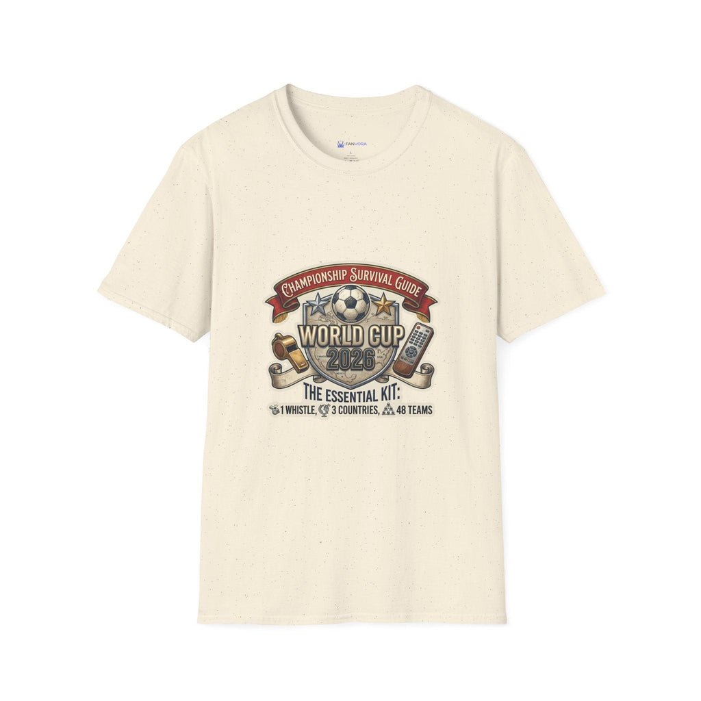 Unisex - World Cup Survival Guide T-Shirt — "The Essential Kit" Soccer Fan Tee.