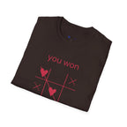 You Won My Heart tic tac toe t-shirt