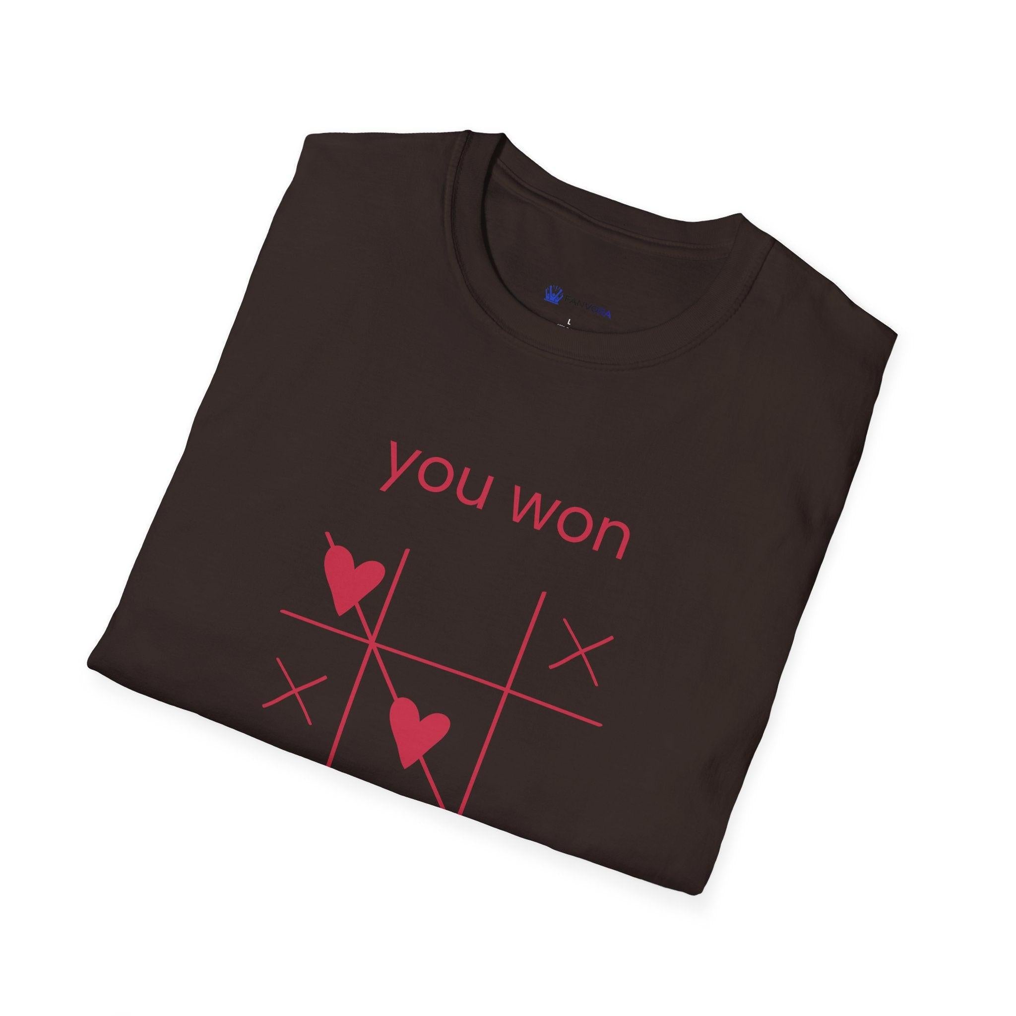 You Won My Heart tic tac toe t-shirt