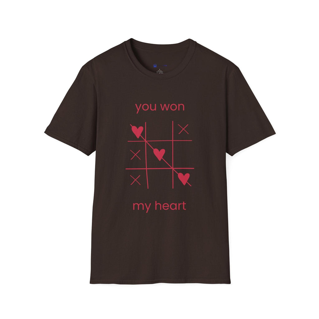 You Won My Heart tic tac toe t-shirt