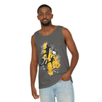 Soccer 2016 Player Silhouette Tank Top — Yellow Brushstroke Sports Vest