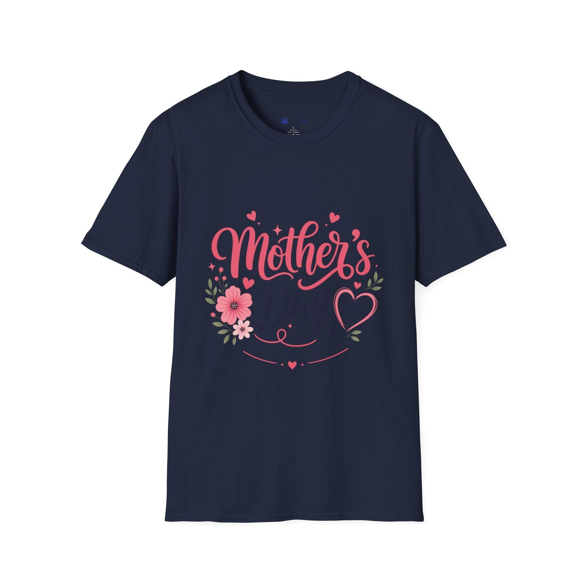 Mother's Day 2026 T-Shirt — "Happy Mother's Day 2026" Floral Tee.