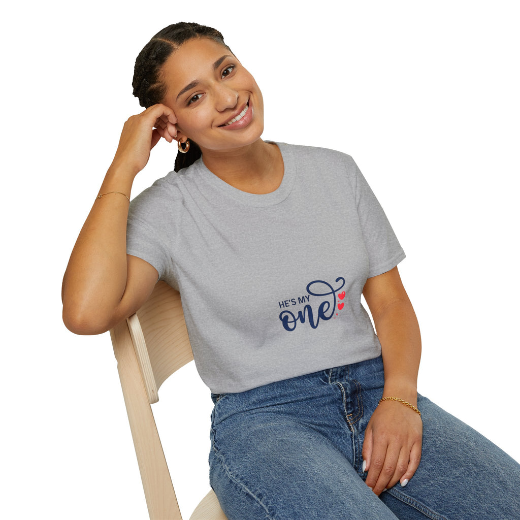 He's My One T-Shirt — Romantic Couples Valentine's Tee