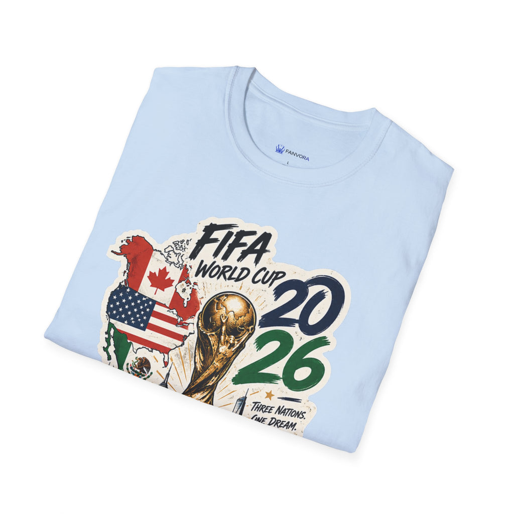 World Cup 2026 T-Shirt – USA/Canada/Mexico Official Trophy Design