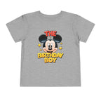 Toddler Tee — "The Birthday Boy" Cartoon Mouse Party Shirt