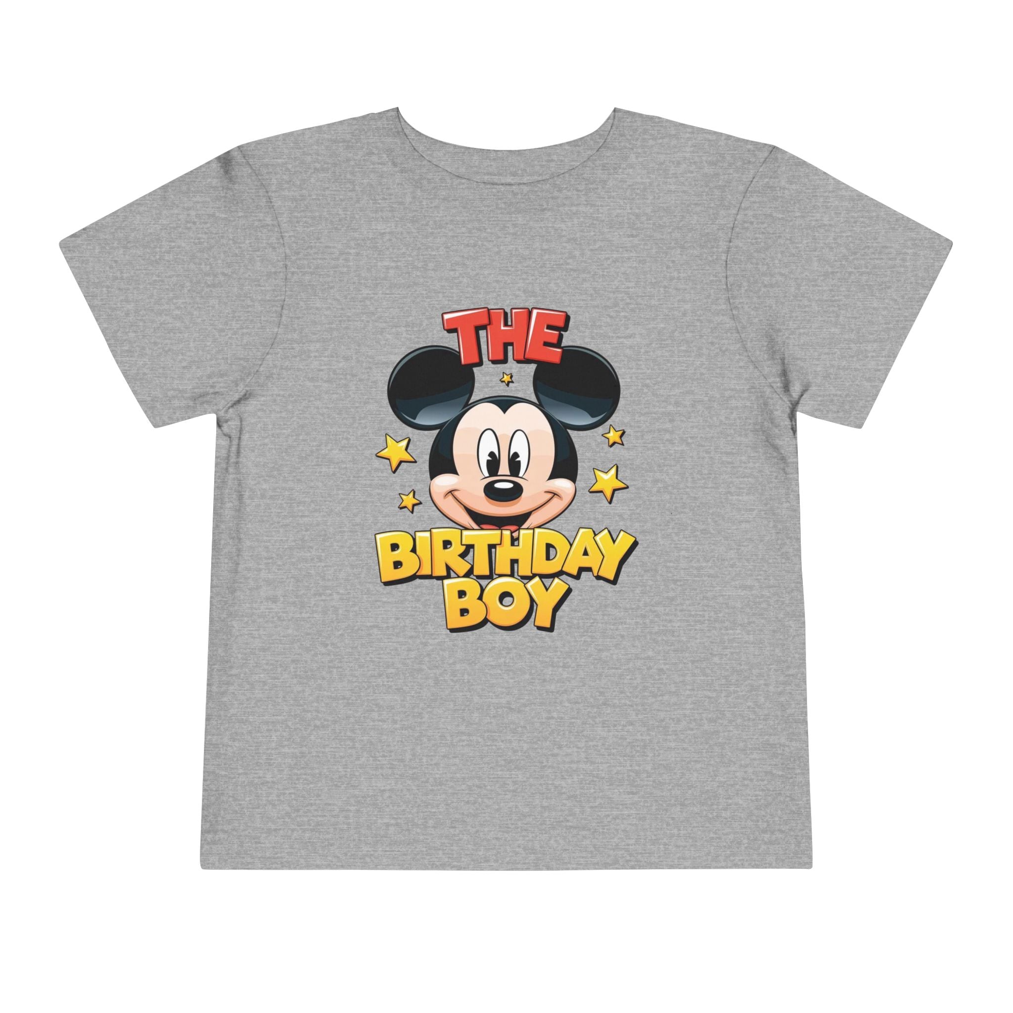 Toddler Tee — "The Birthday Boy" Cartoon Mouse Party Shirt